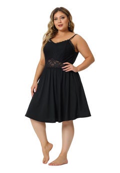 V Neck Lace Chemise Cami Sleepwear Lace Nightdress