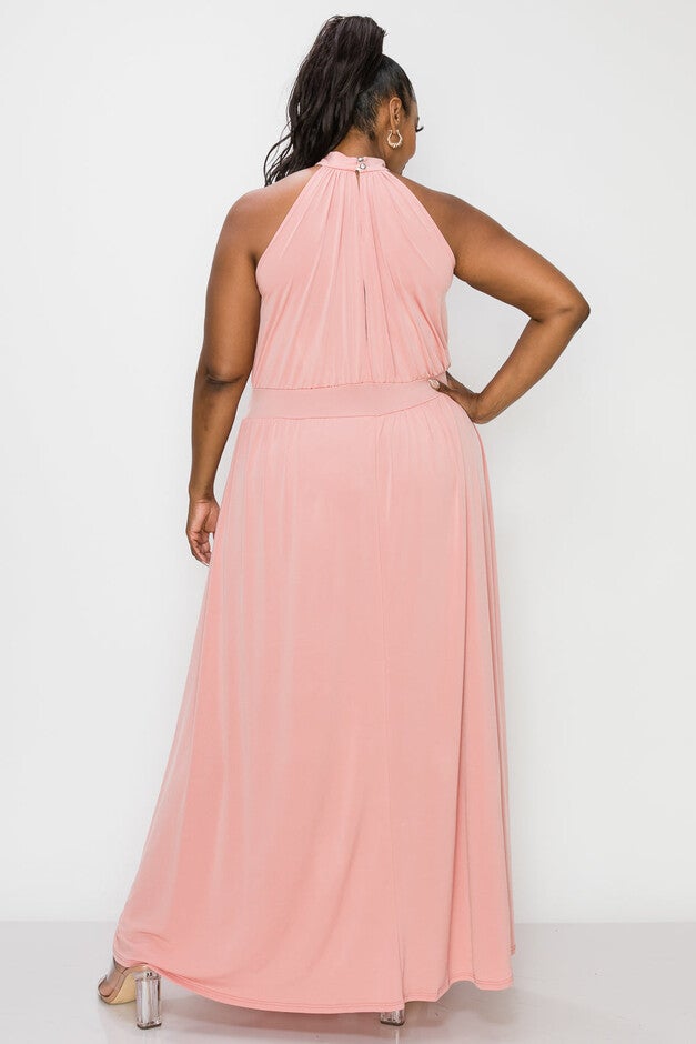 MICHELLE HALTER MAXI DRESS, , alternate image number null