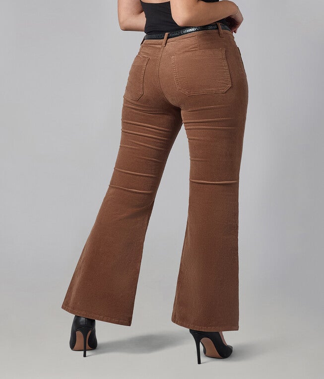 Alice-BB High Rise Flare Jeans, Blazed Brown / Brown, alternate image number 1
