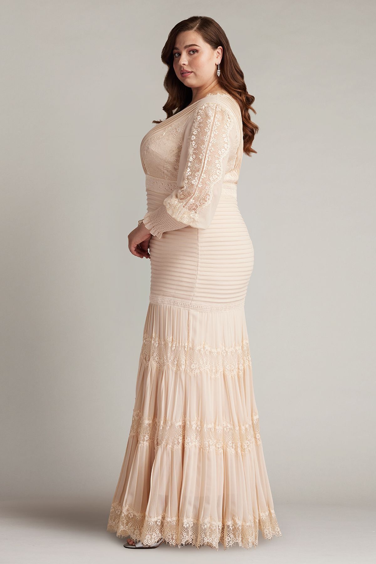 Nyssa Bishop Sleeve Gown - PLUS SIZE, PETAL / see-description, alternate image number 3