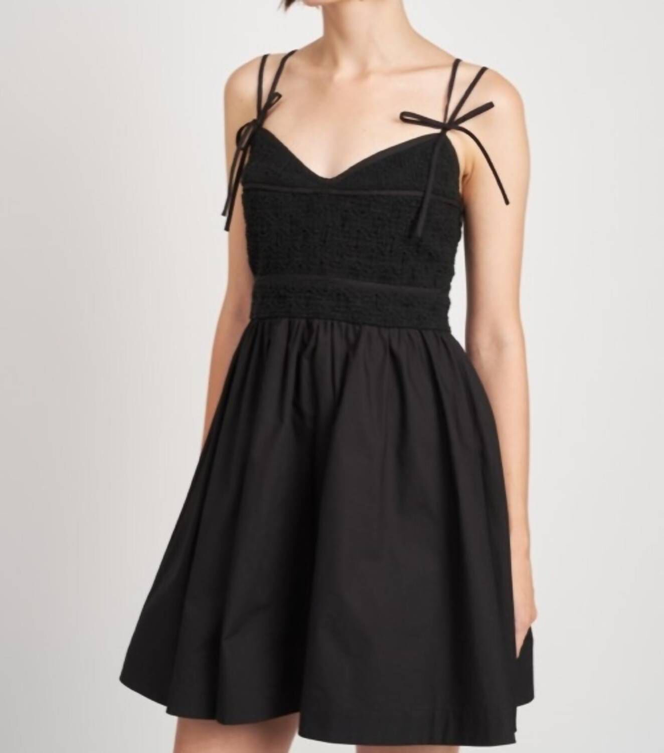 MONTI MINI DRESS IN BLACK, Black / Black, alternate image number 1