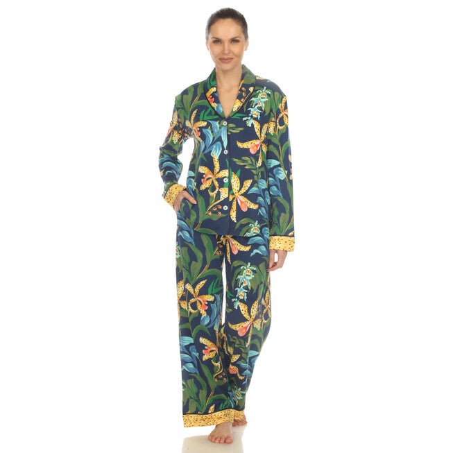 Two Piece Wildflower Print Pajama Set, , alternate image number null
