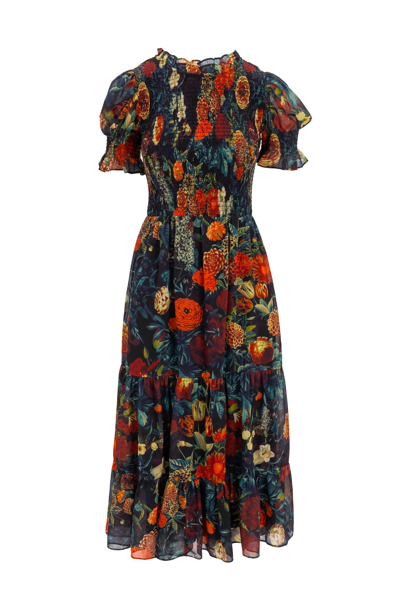 Cordelia Dress, Moody Floral / Black, alternate image number 5