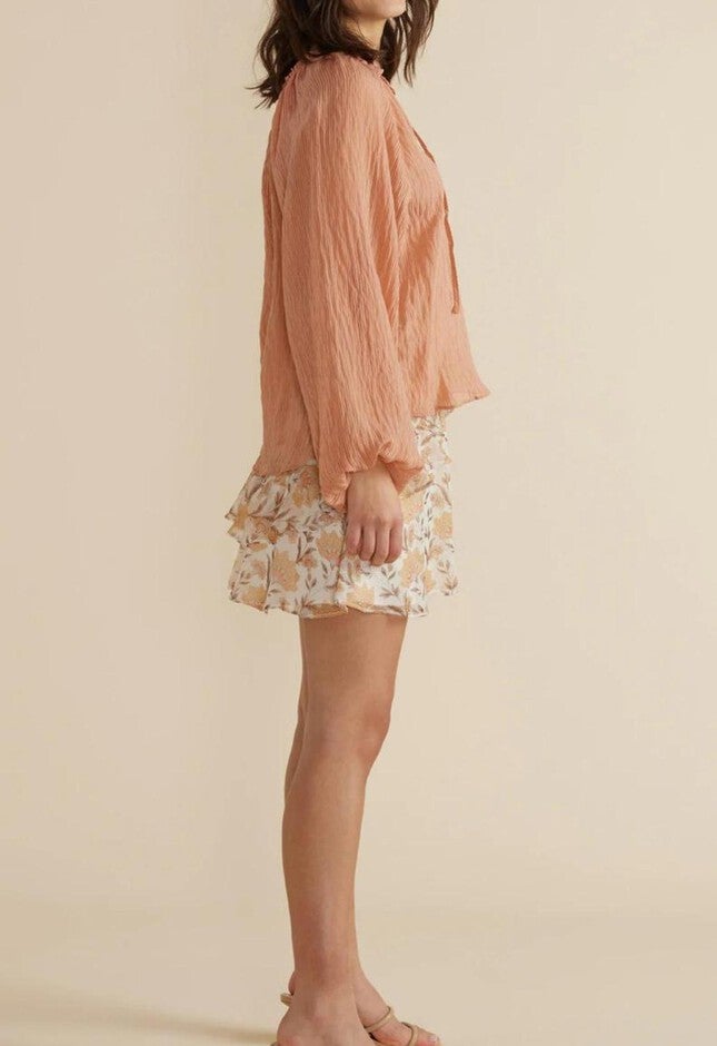 NERANG BLOUSE TOP IN TERRACOTTA, Terracotta / Orange, alternate image number null