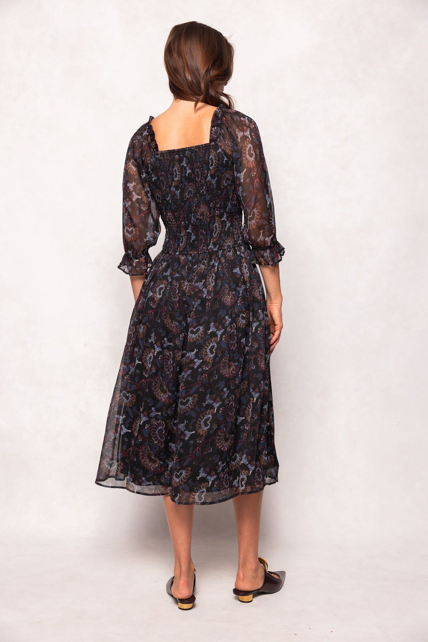 Maddison Dress, Enchanted Floral / Black, alternate image number 3
