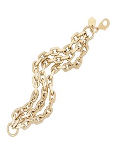 Triple Lennon Bracelet 7" Gold