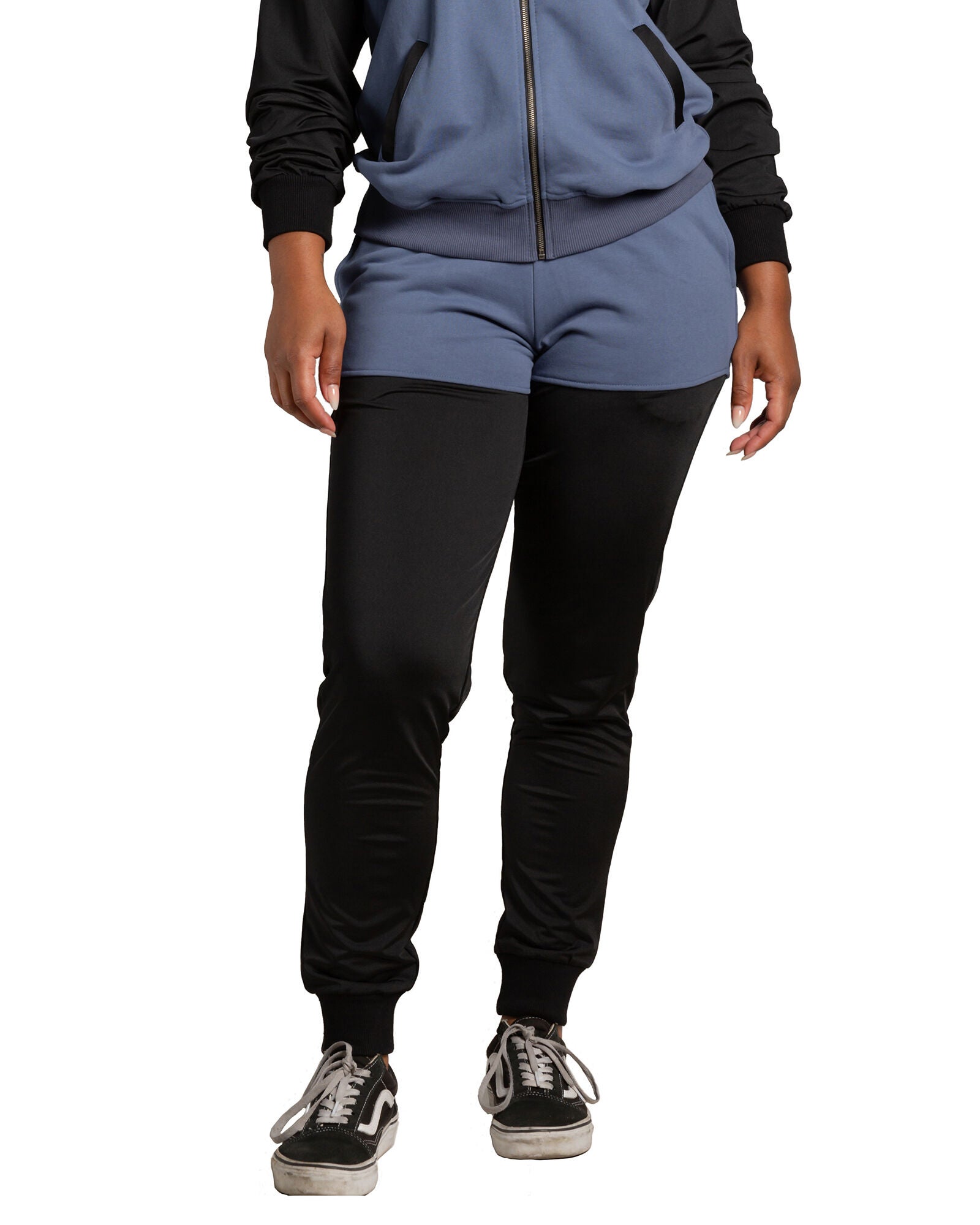 Billie Women&#39;s Plus Size Contrast Blocked Jogger, French Navy / Navy, hi-res image number 0