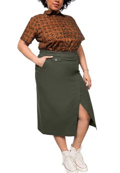 The Essential Cotton Twill Utility Wrap Skirt