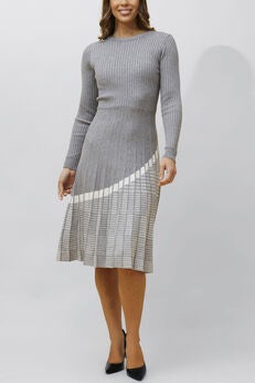 Leslie Dress Knit Prince De Galle Pleated Skirt