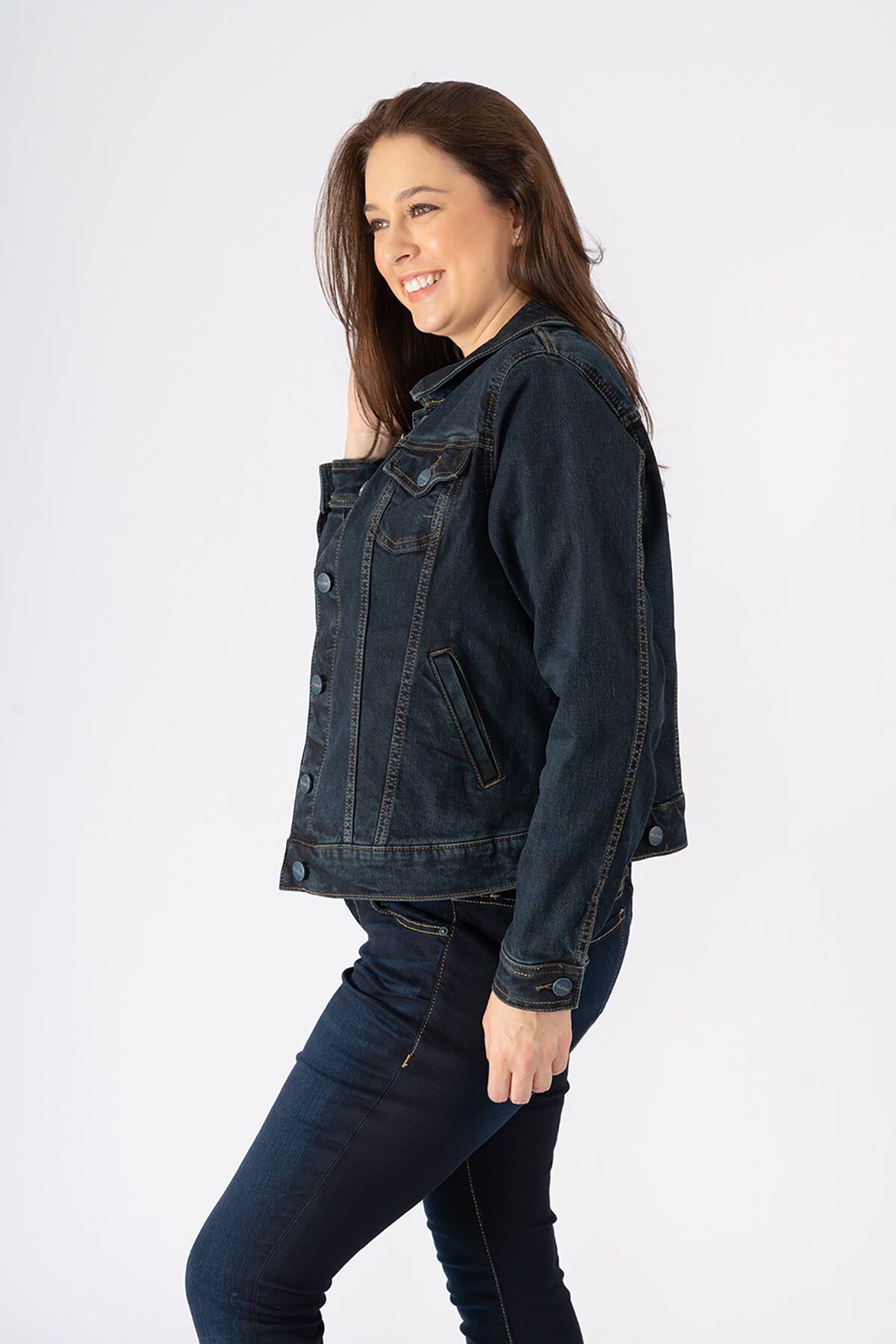 Denim Jacket - Steph, STEPH / Dark Wash, alternate image number 2