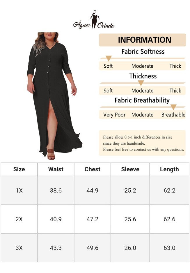 Side Split Long Sleeve Cardigan Cover Up Dress, Black / Black, alternate image number null