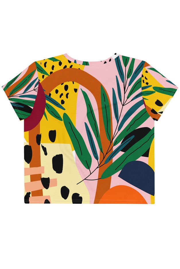 Abstract Botanical Crop Tee, , alternate image number null
