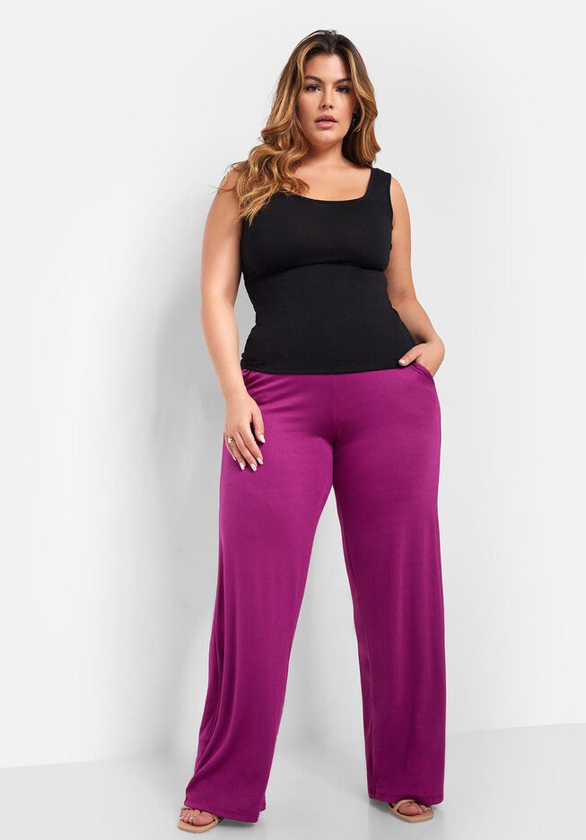 Essential Scoop Neck Tank Top, Black / Black, alternate image number 1