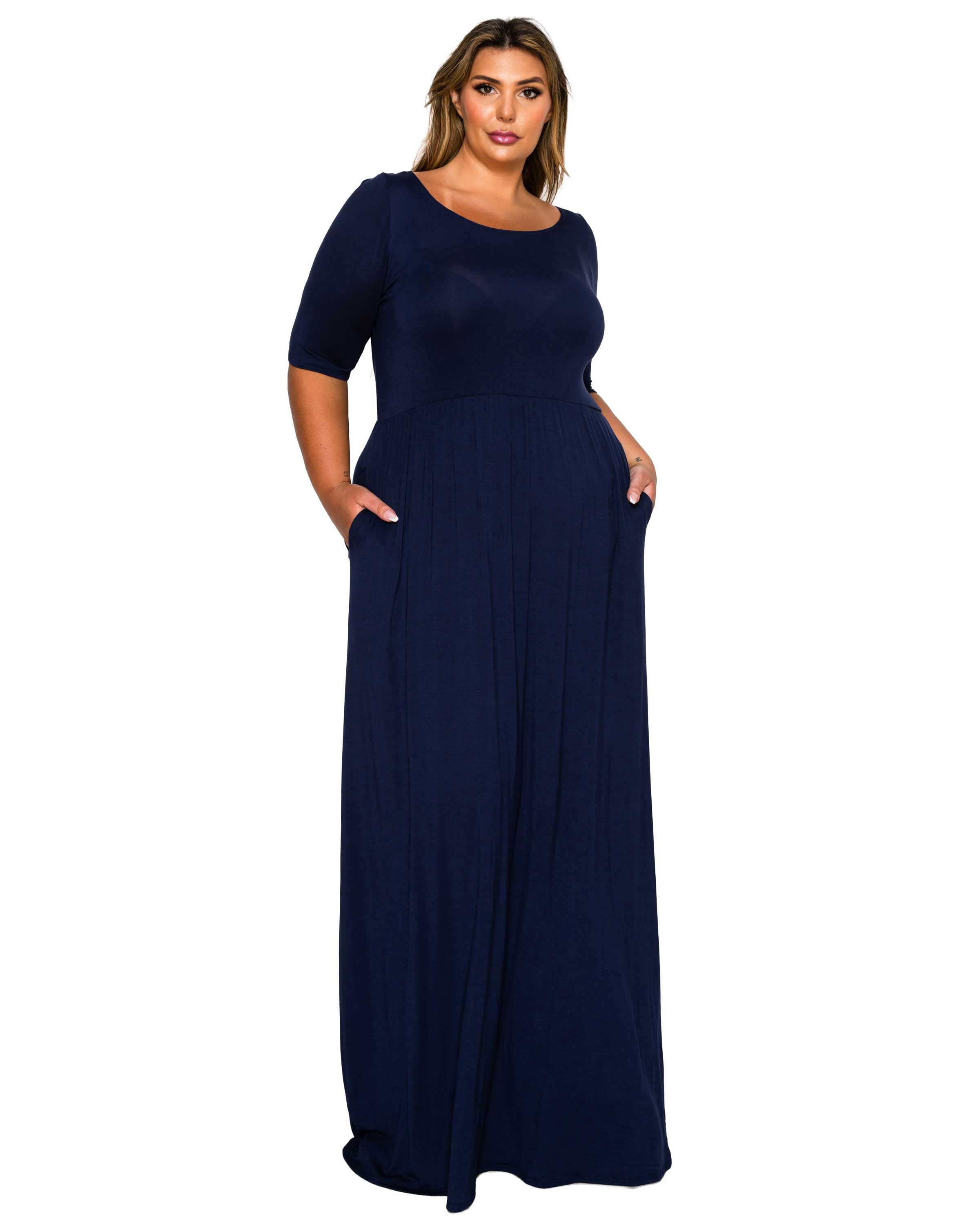 Eva Pocket Maxi Dress, Navy / Navy, hi-res image number 0
