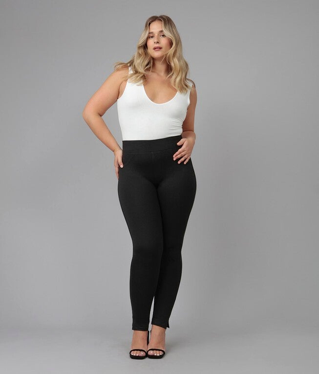 Women's Black High Rise Pull-On Skinny Pull-On Jeans, Jersey Black / Black, hi-res image number 0