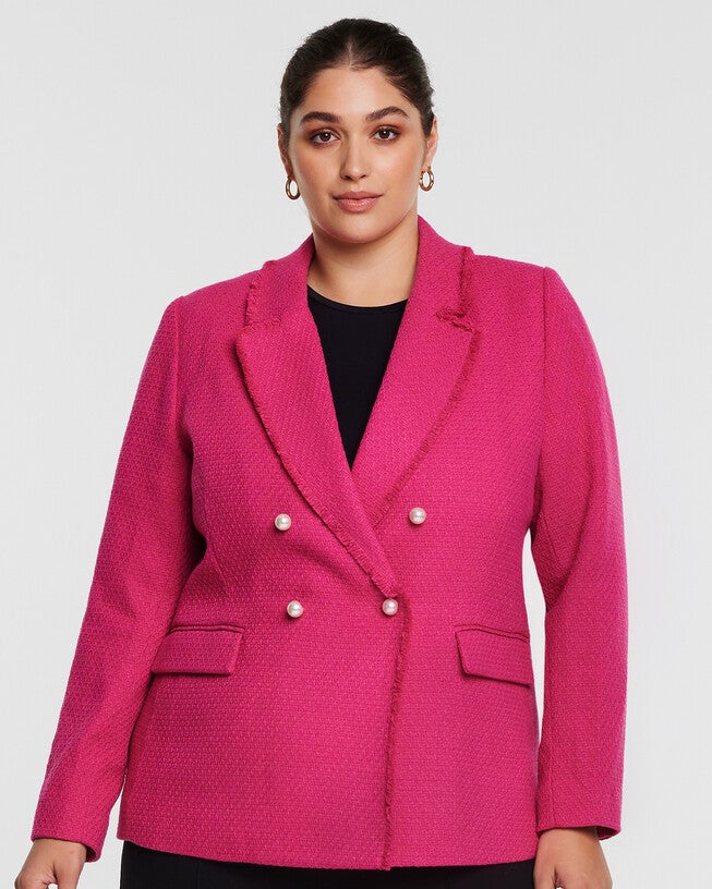 Courtney Boucle Blazer, FUCHSIA / Pink, hi-res image number 0
