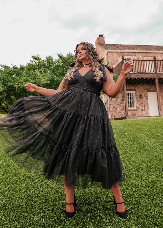 Jeanne Dress, Black / Black, alternate image number null