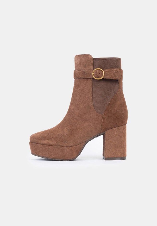 Janis Platform Chelsea Bootie, Brown Sugar / Brown, alternate image number 1