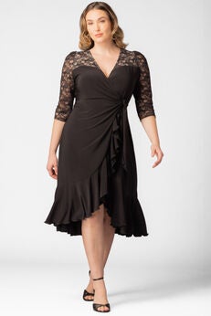 Lavish Lace Wrap Dress