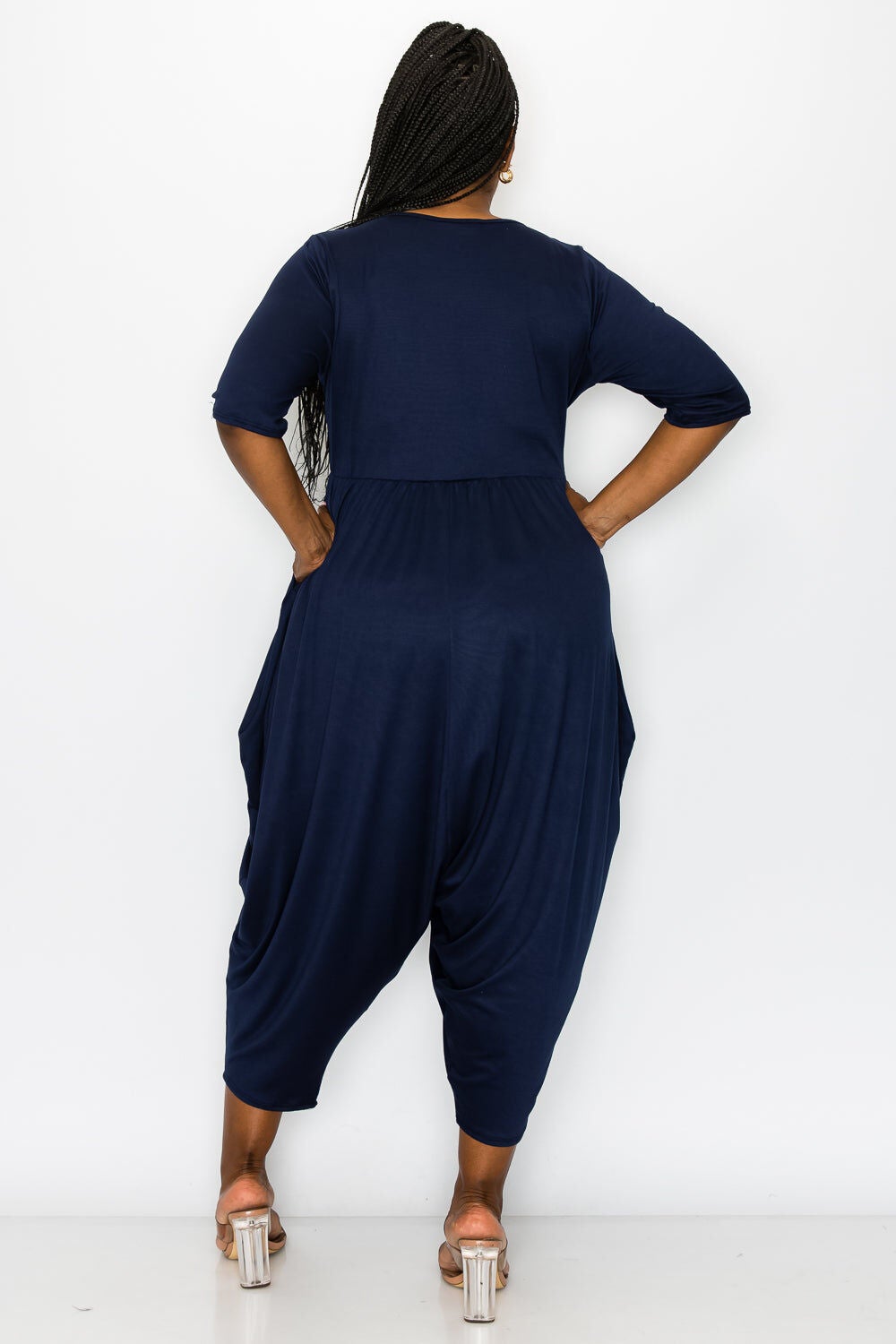 REBECCA POCKET JUMPSUIT, Navy / Navy, alternate image number 1
