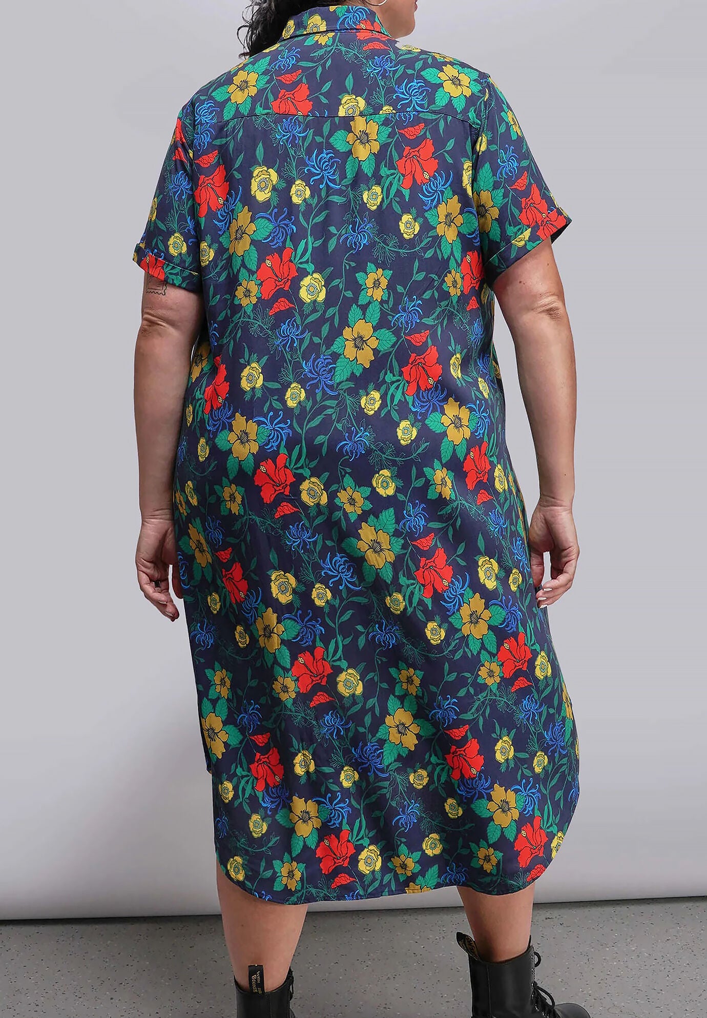 The Empower Shirt Dress, WILDFLOWER CHILI / Red, alternate image number 2