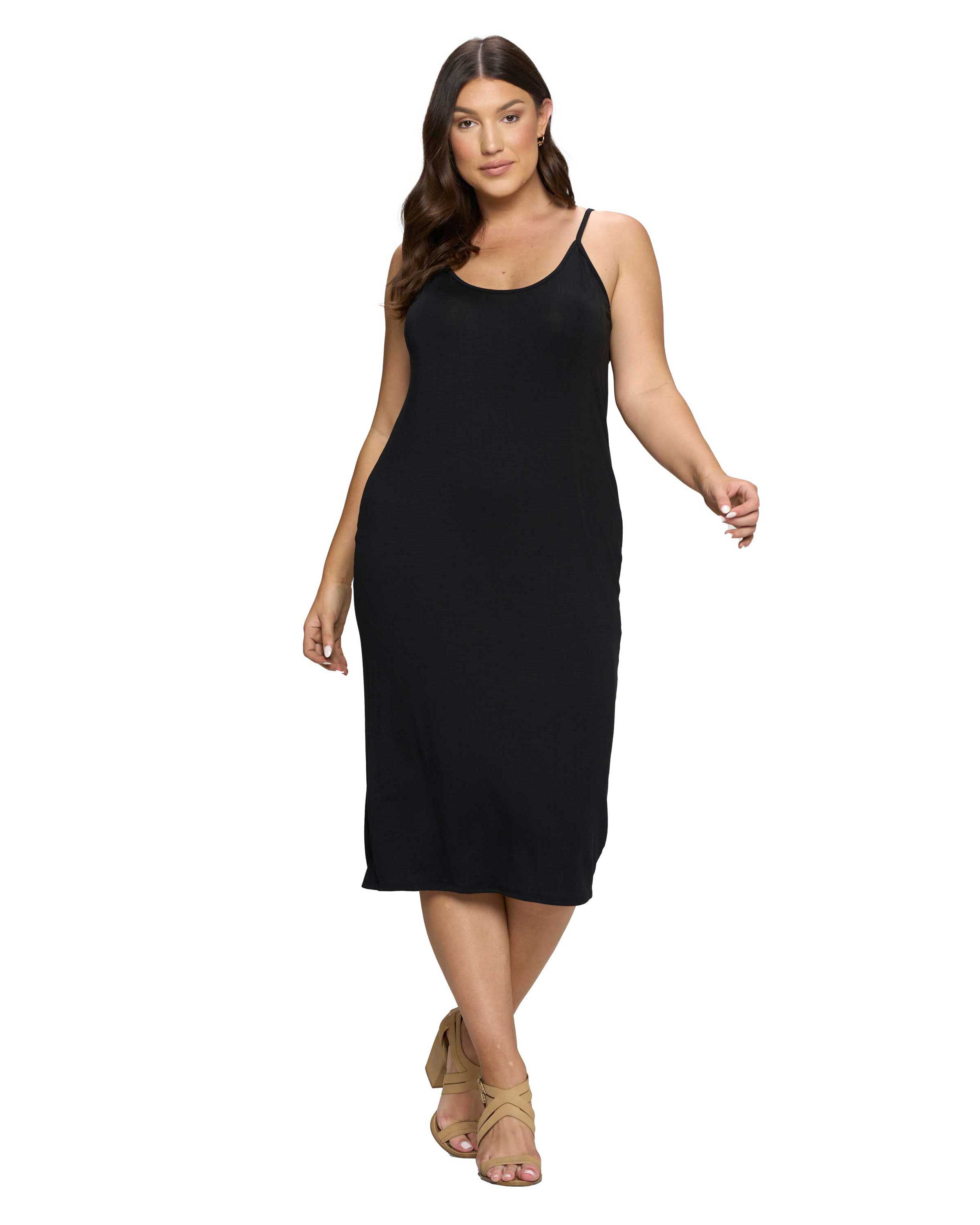 DAISY MIDI DRESS, Black / Black, hi-res image number 0