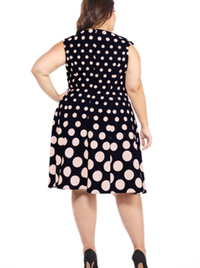 Andra Fit and Flare Dress, BLACKBLUSH / Black, alternate image number null
