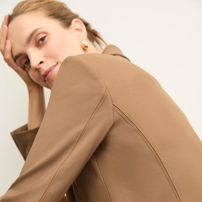 Yasmine Blazer - Wool Twill, Camel / Brown, alternate image number 2