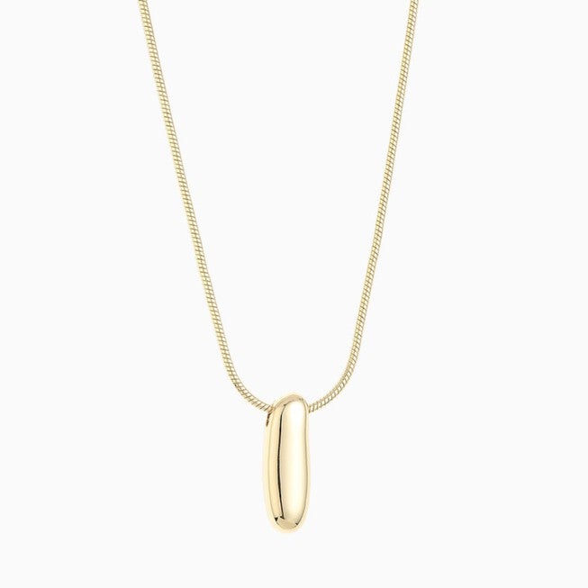 Large Balloon Initial Necklace, Gold / Gold, hi-res image number null