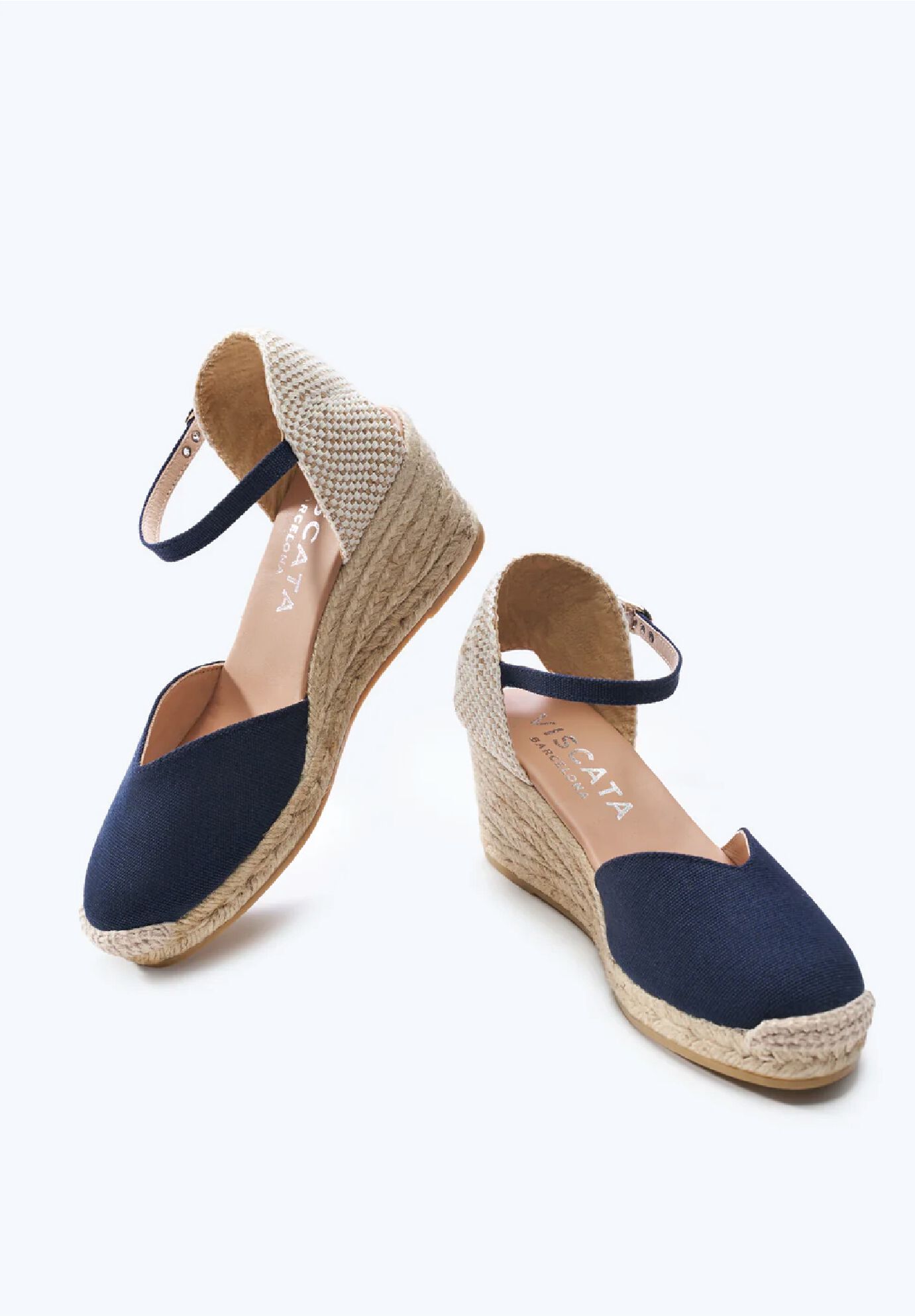 Reus Canvas Espadrille Wedges, Navy / Navy, alternate image number 1