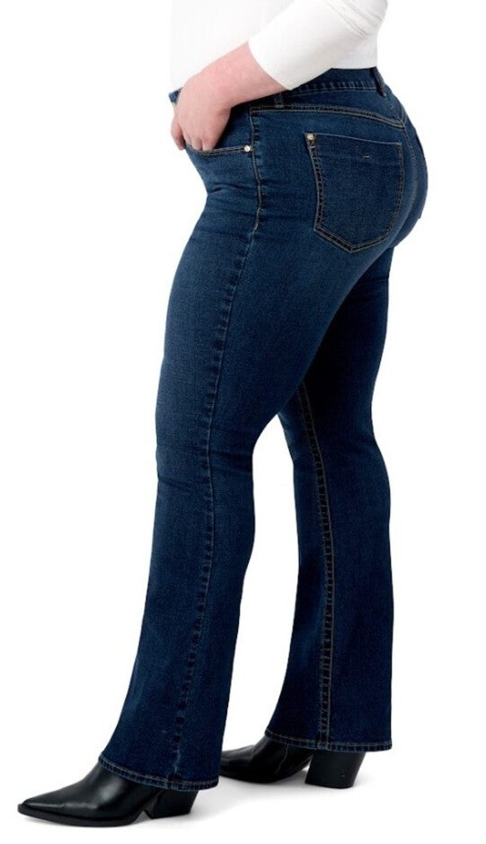 Tummyless Boot, Hayden / Dark Wash, alternate image number 1