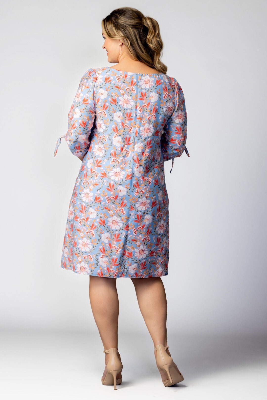 Manhattan Shift Dress, Sky Blue Blooms / Azure Blue, alternate image number 1