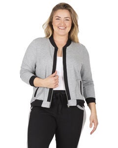 Alexis French Terry Zip Front Baseball Jacket