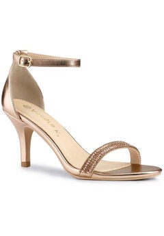Stiletto Heels Rhinestone Ankle Strap Open Toe Sandals