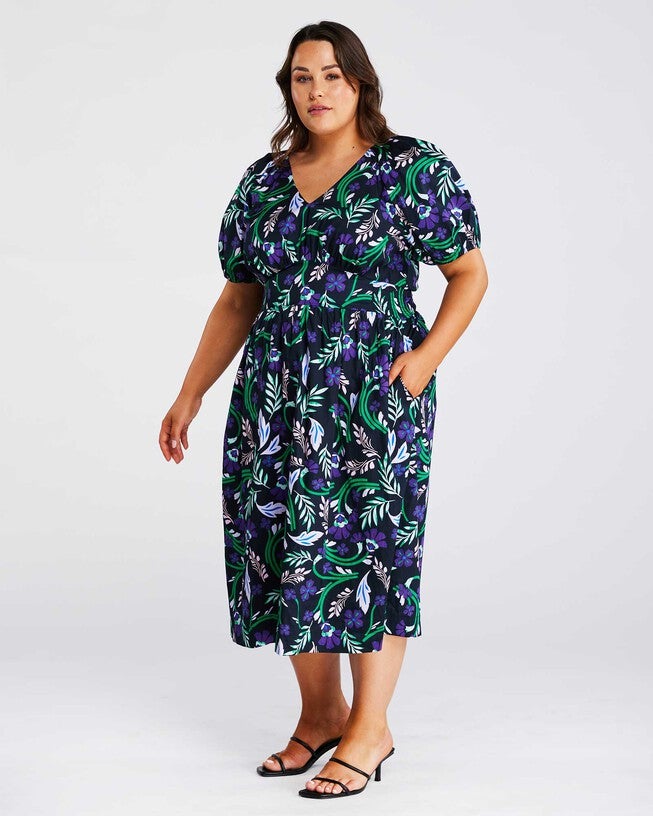 Ultraviolet Floral Dress, , alternate image number null