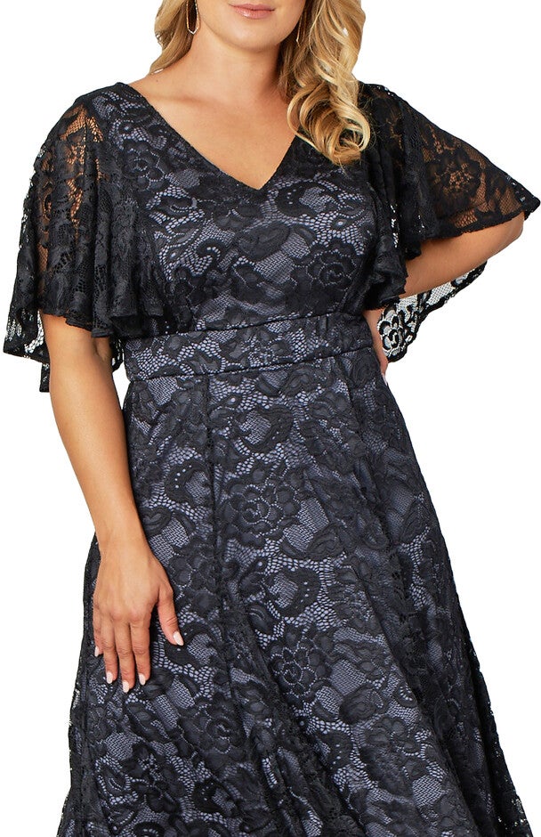 Camille Lace Cocktail Dress, STORM GREY / Charcoal Grey, alternate image number 1