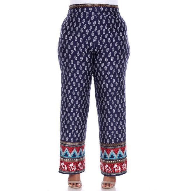 Indian Paisley Print Palazzo Pants, , alternate image number null
