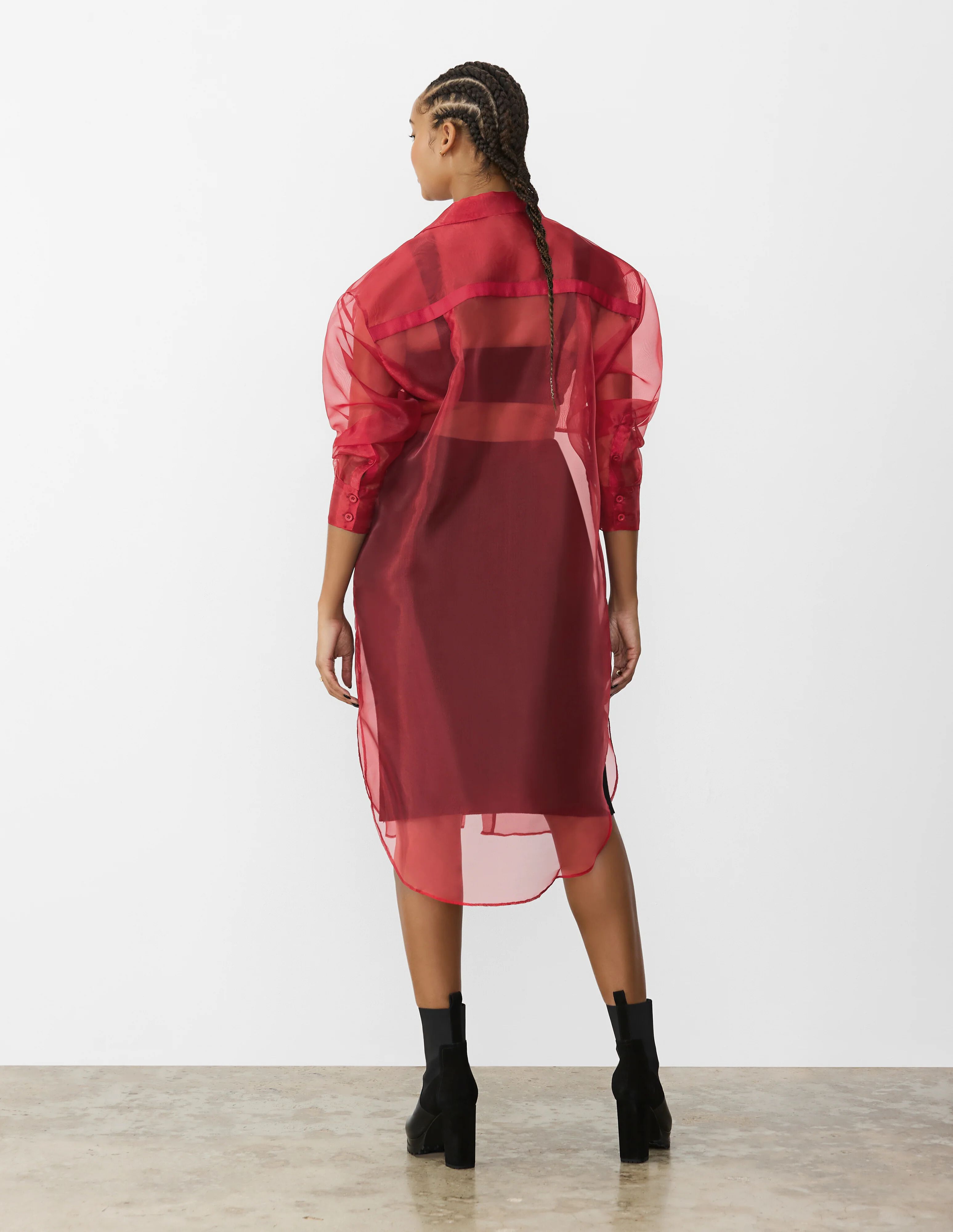 Sheer Tunic, Valentine Red / Red, alternate image number 1