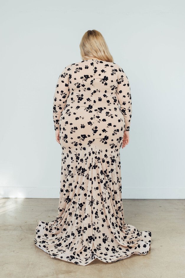 Virago Tall, Floral / Taupe, alternate image number null