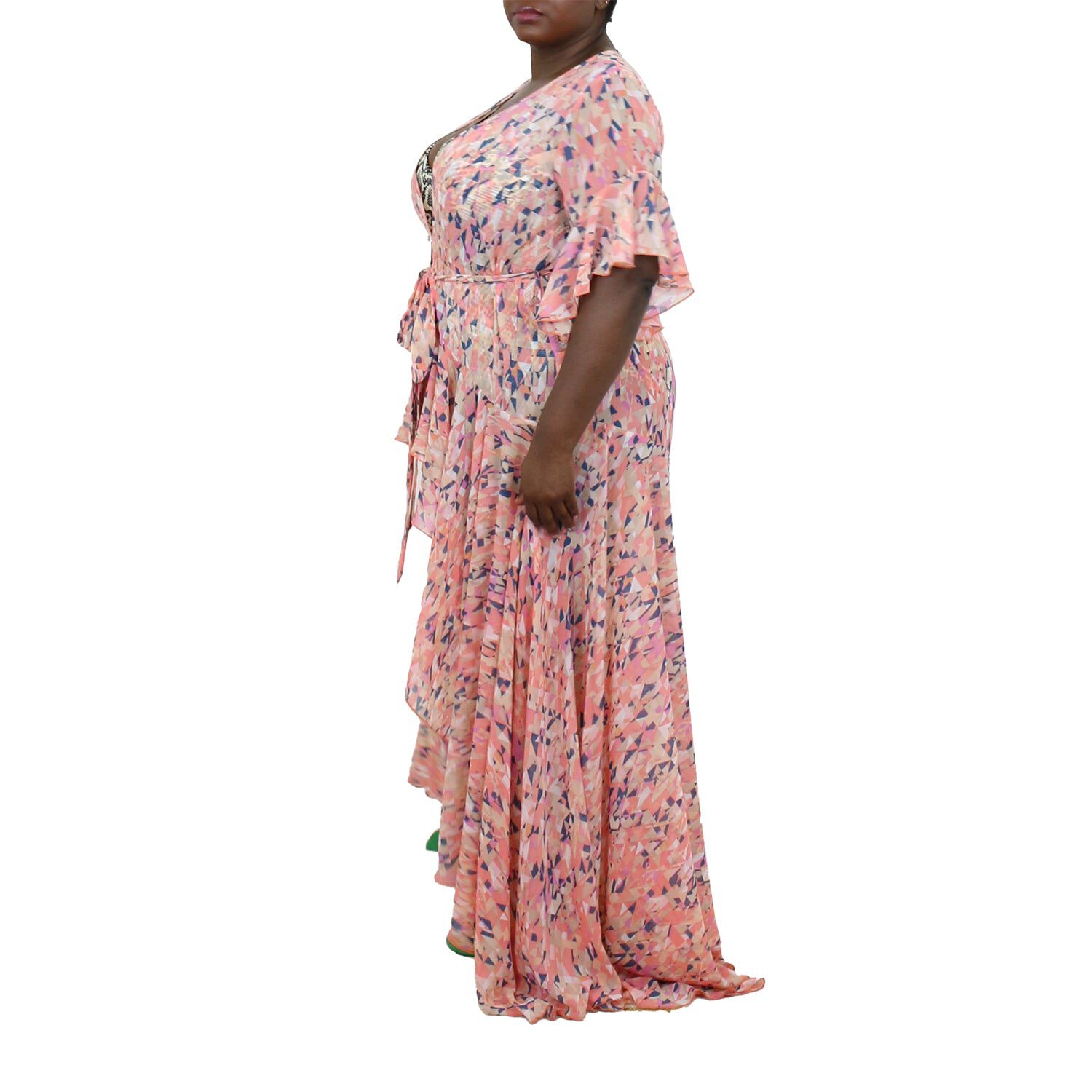 Korinne Standard Kaftan Orange Diamond Print, Orange / Orange, alternate image number 2