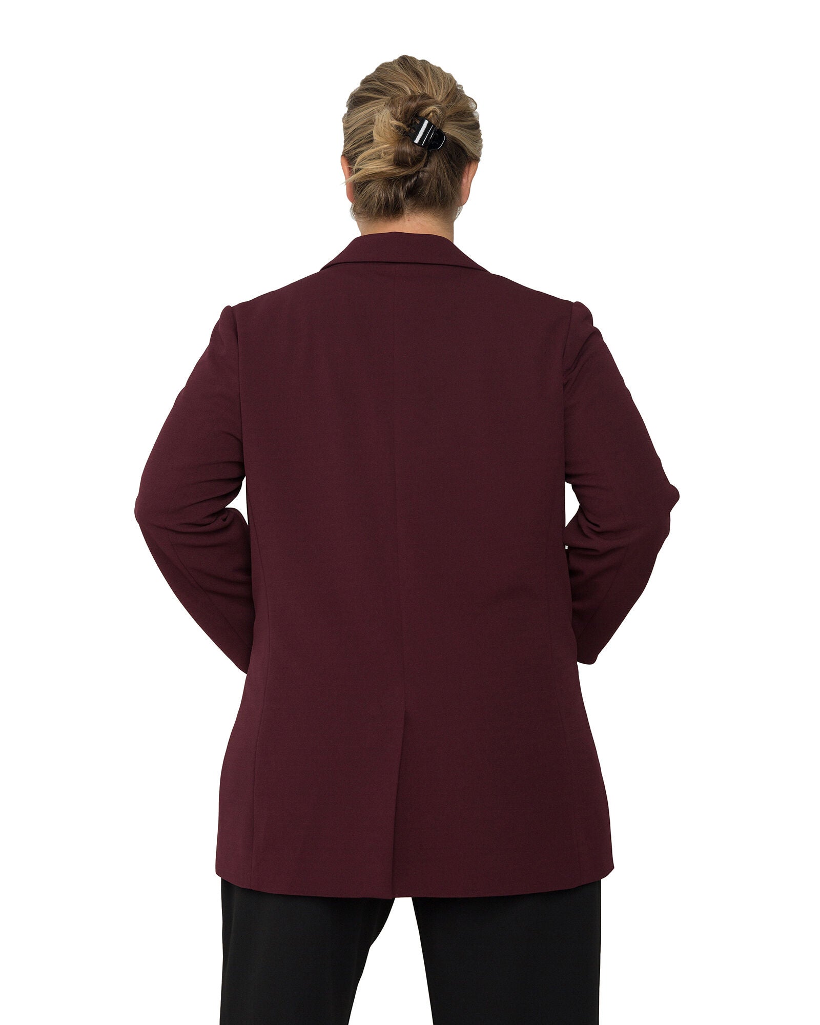 Plus Size Women&#39;s Burgundy Blazer Jacket, , alternate image number 4