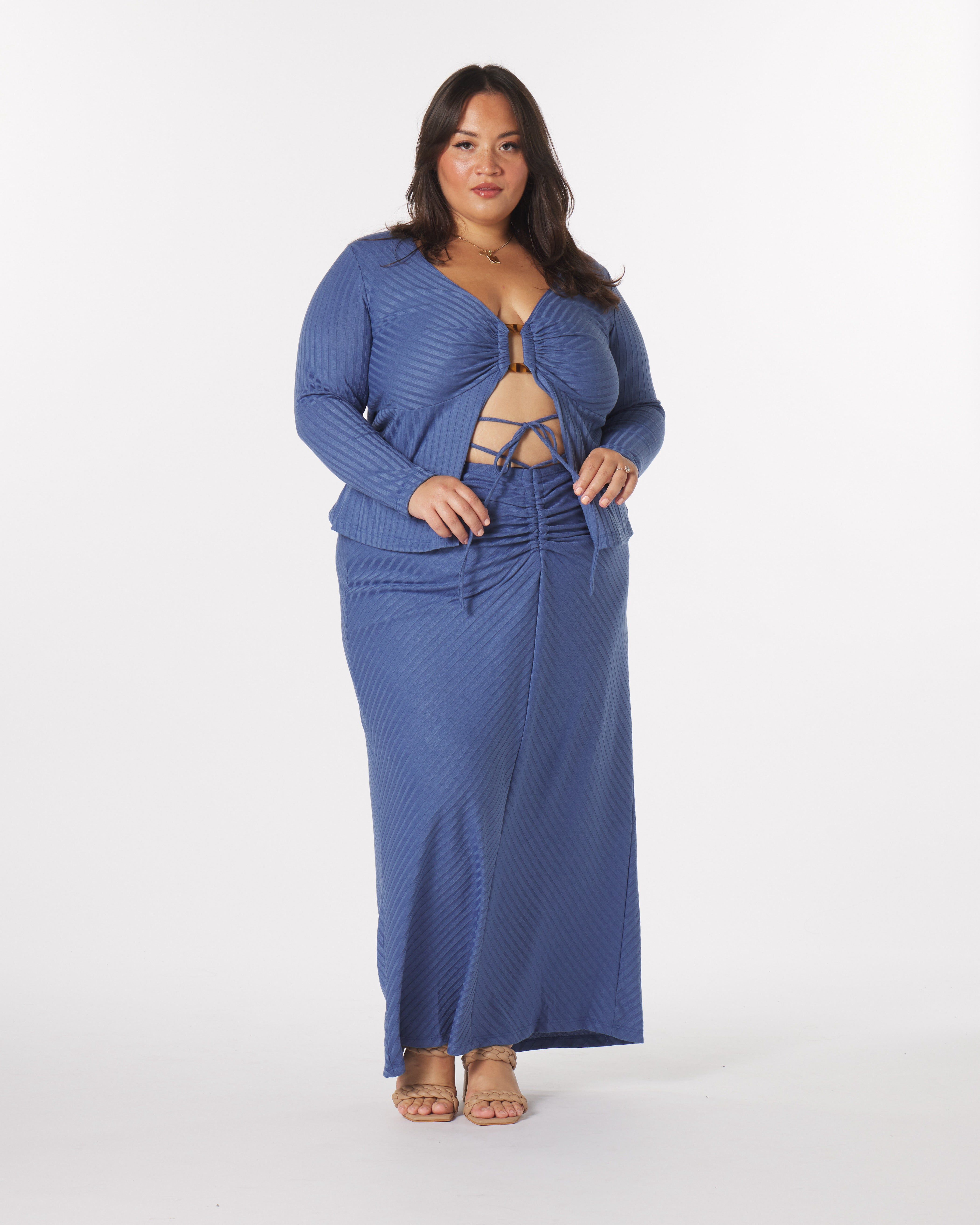 Luna Maxi Skirt, Frost / Dusty Blue, hi-res image number 0