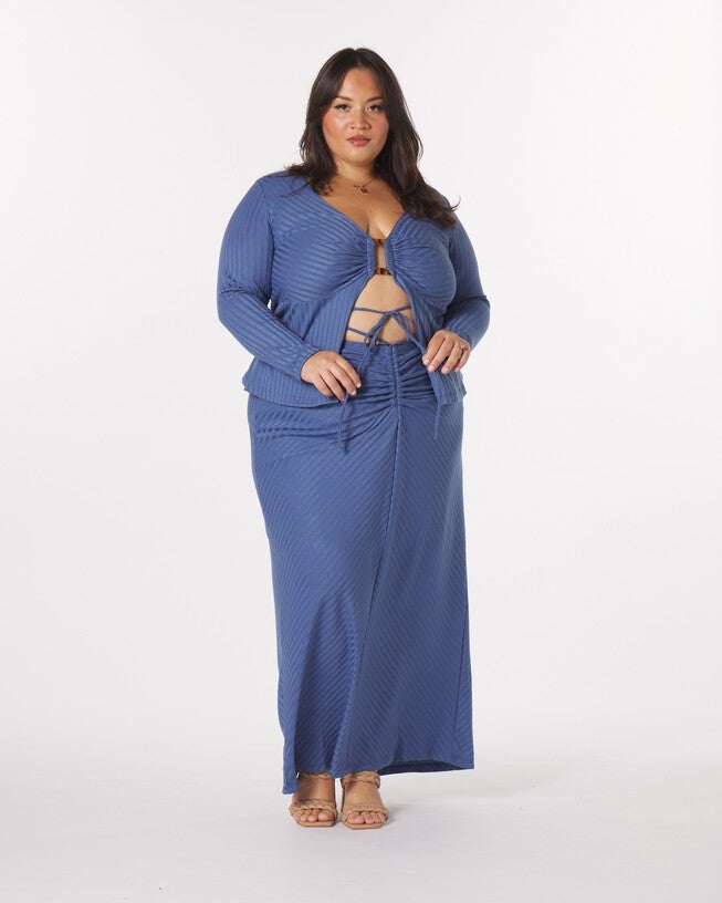 Luna Maxi Skirt, Frost / Dusty Blue, hi-res image number 0