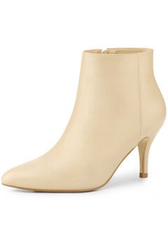 POINTED TOE STILETTO HEEL SOLID BOOTIES
