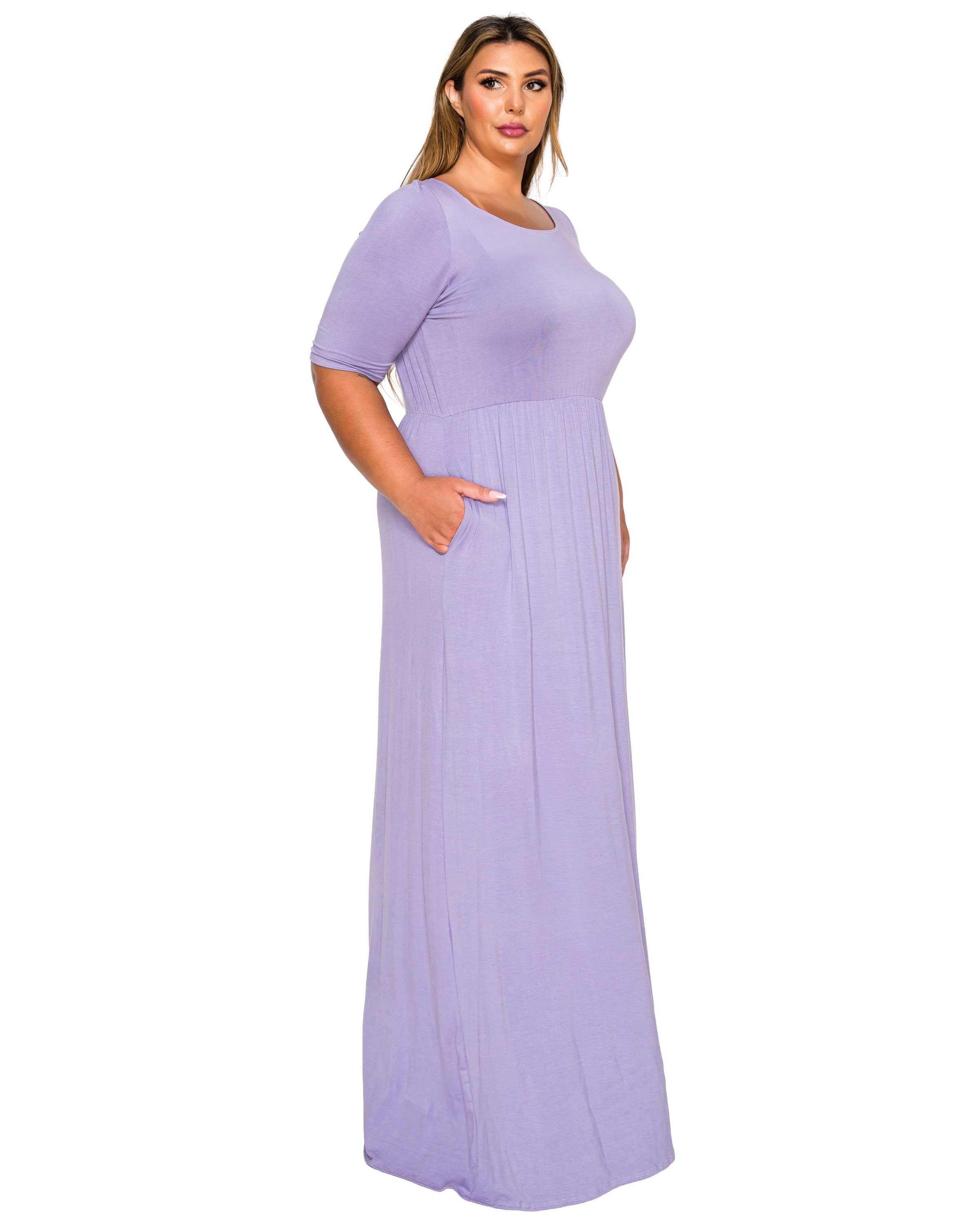 Eva Pocket Maxi Dress, Lavender / Lilac, alternate image number 1
