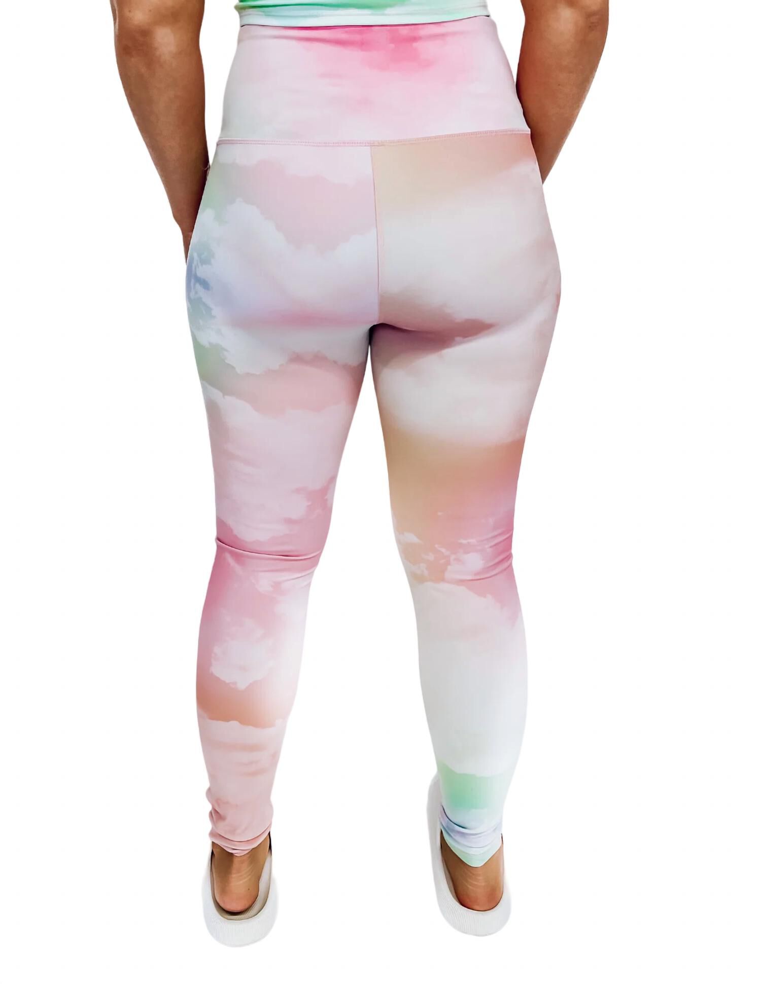 Full Length Legging, Rainbow Cloud / Pink, alternate image number 1