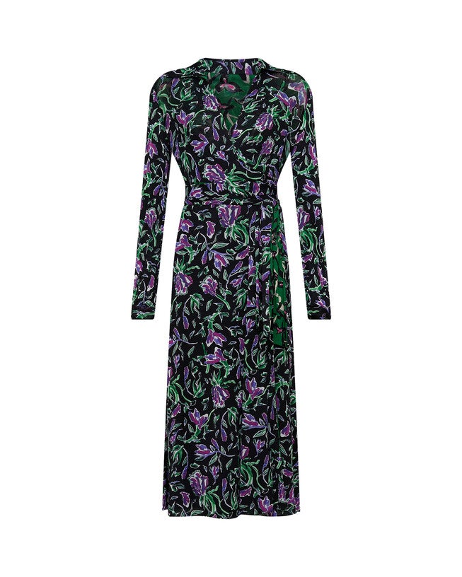 DVF PHOENIX REVERSIBLE MESH WRAP DRESS | Dia & Co DVF PHOENIX REVERSIBLE MESH WRAP DRESS | Dia & Co