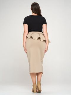 BELLA NEOPRENE MIDI SKIRT, , alternate image number 5