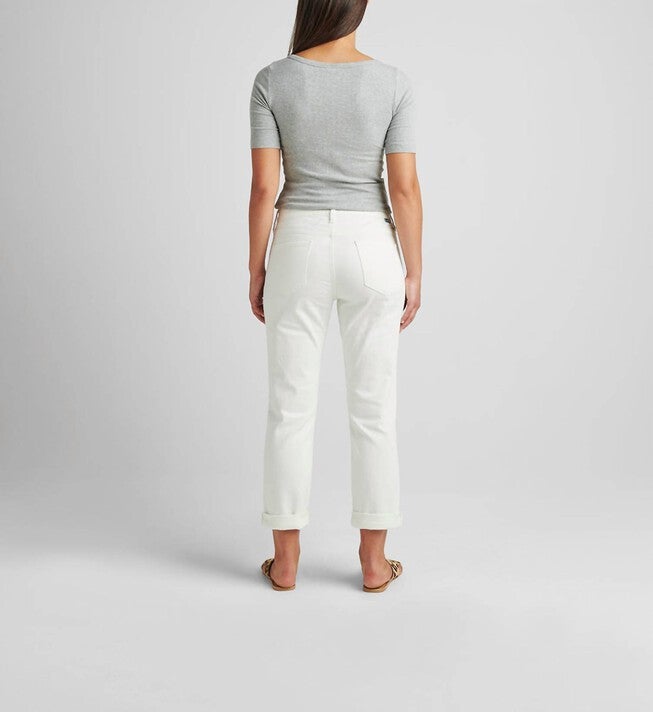 CARTER GIRLFRIEND MID RISE JEAN IN WHITE, , alternate image number null