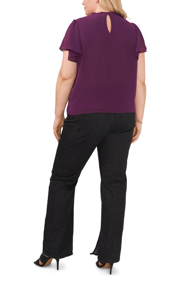 S/S SHIRRED CREWNECK TOP, , alternate image number 7